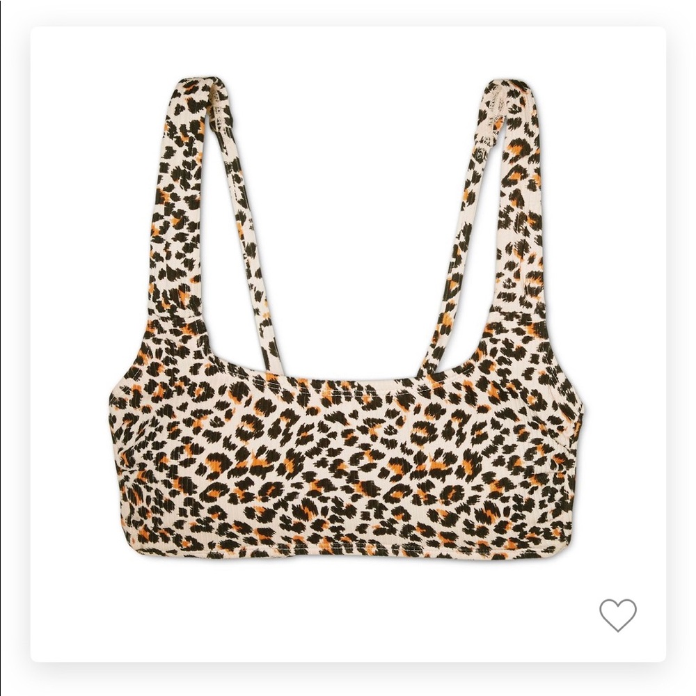 Xhilaration Leopard Swim Top